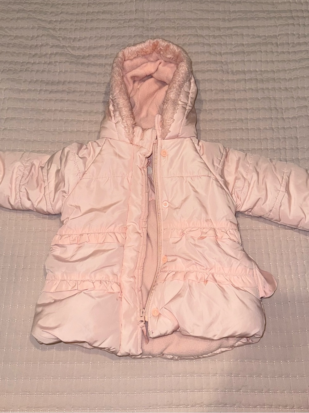 Jessica Simpson Light Pink Puffer Hooded Jacket